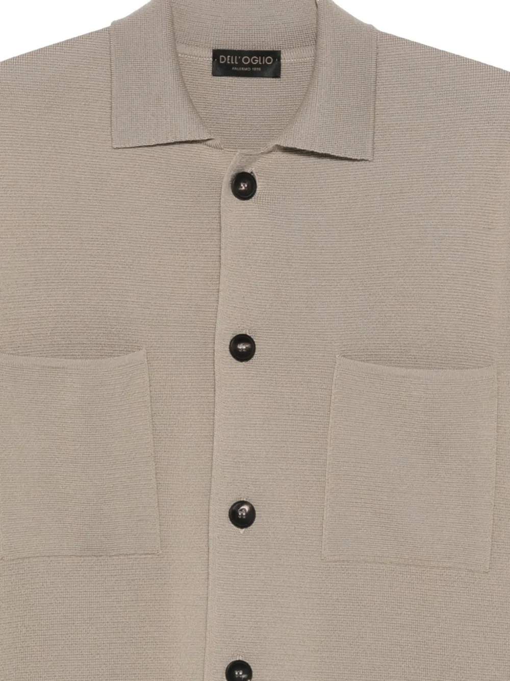 Dell'oglio Overhemd met zak en knoop Beige