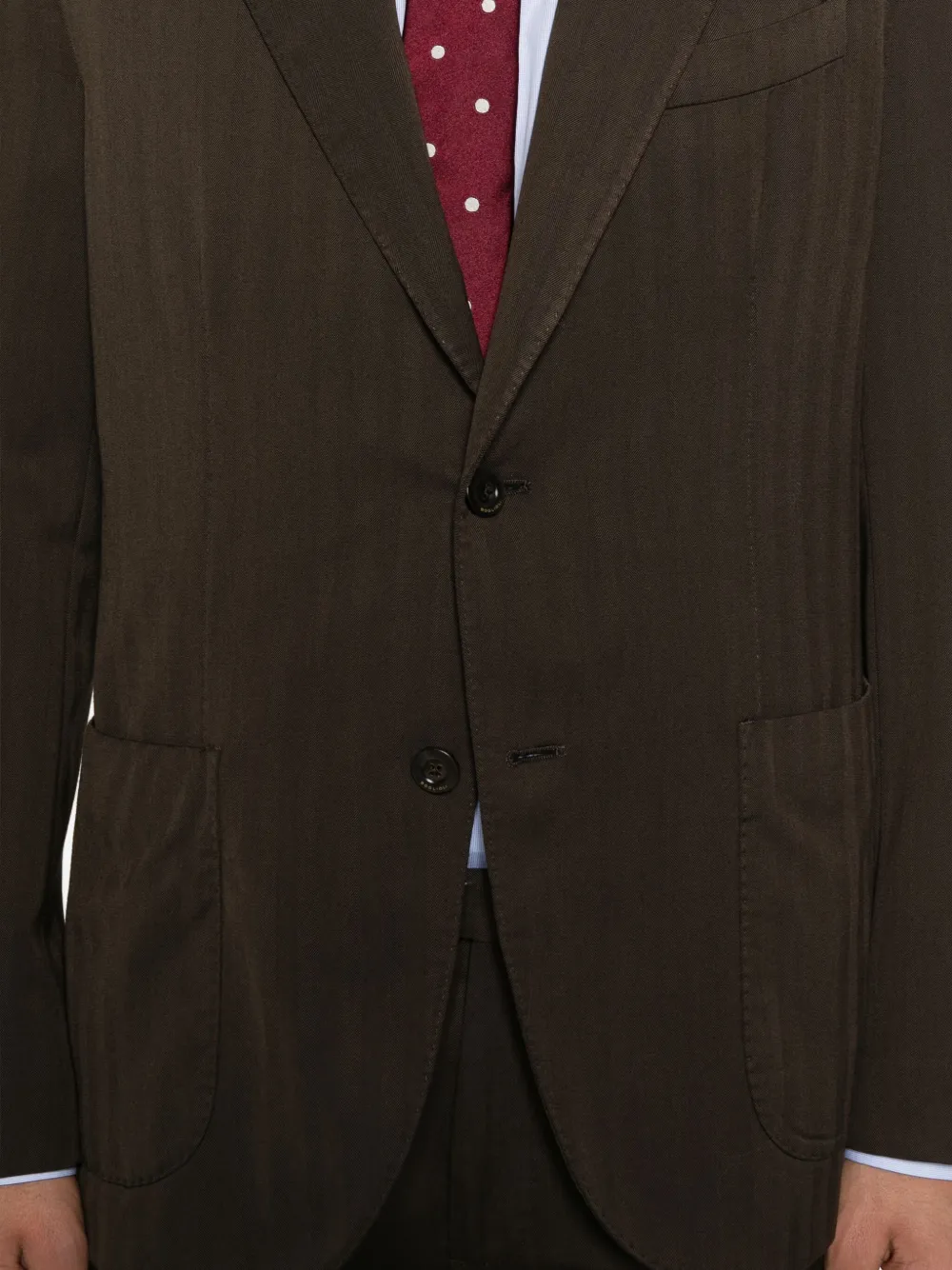 Boglioli Pak met enkele rij knopen Bruin