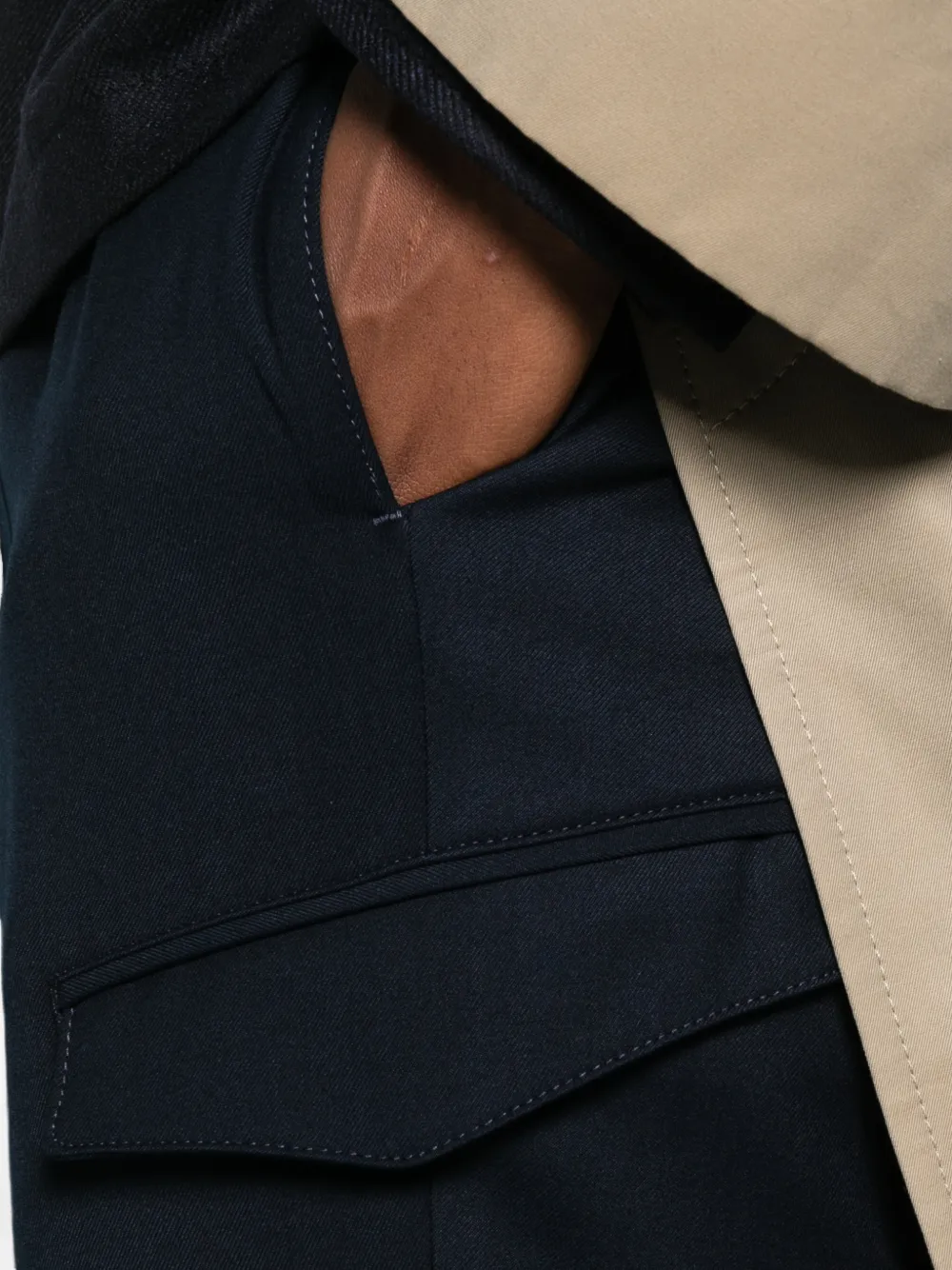 Tagliatore Broek met cargo zak Blauw