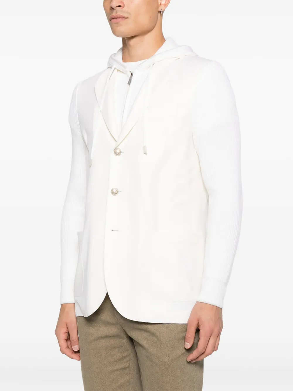 Eleventy Blazer met capuchon Beige