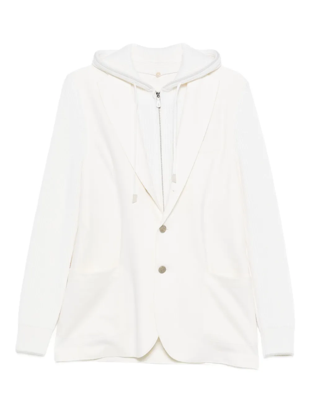 Eleventy hooded button blazer | Neutrals | Image 1