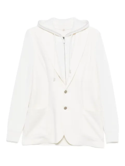 Eleventy hooded button blazer