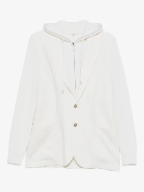 Eleventy hooded button blazer