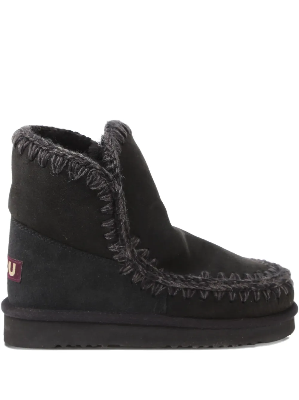 Mou Double Face laarzen met stikseldetail Zwart