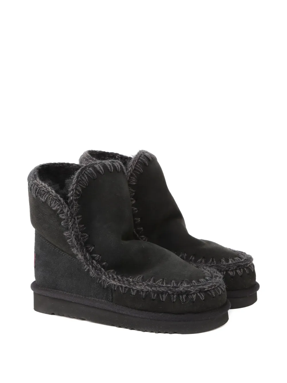 Mou Double Face laarzen met stikseldetail Zwart
