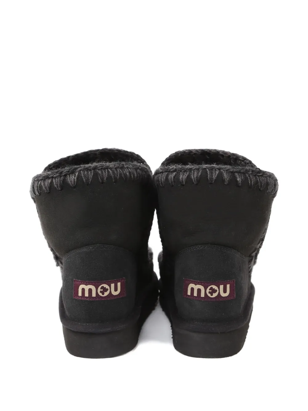 Mou Double Face laarzen met stikseldetail Zwart