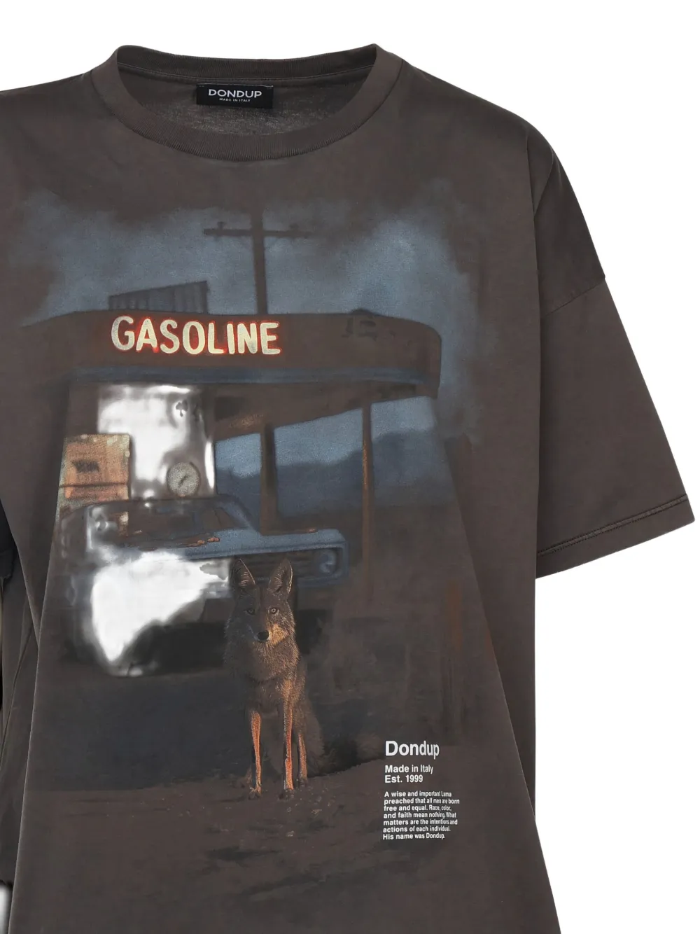 DONDUP T-shirt met grafische print Bruin