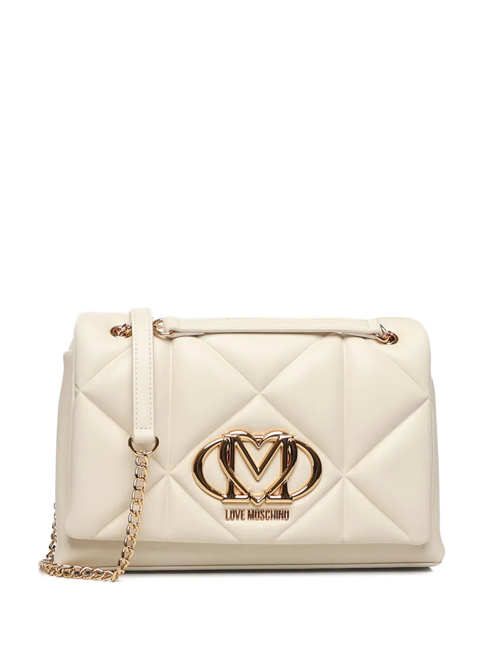 Love Moschino quilted logo shoulder bag - Toni neutri