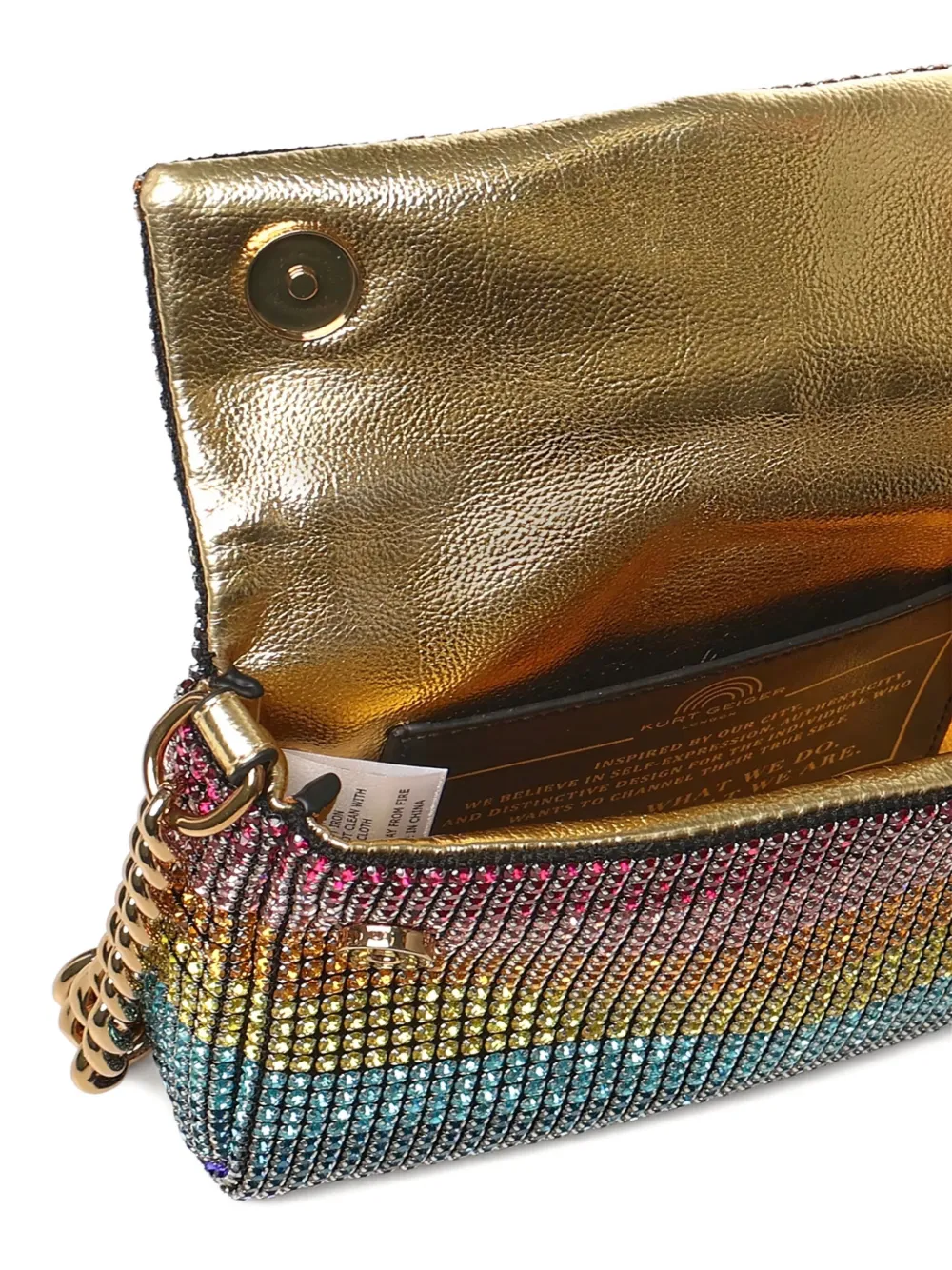 Kurt Geiger London Schoudertas verfraaid met kristallen Blauw