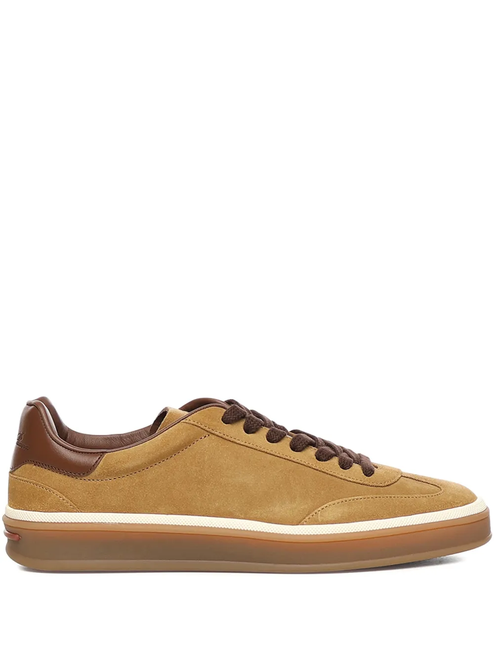 Loro Piana Lace-up Panelled Sneakers In Neutral