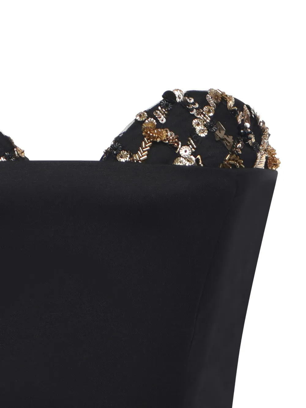 Genny Midi-jurk verfraaid met pailletten Zwart
