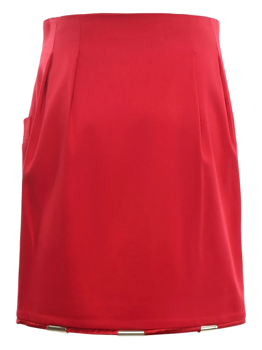Genny welt-pocket mini skirt - Rosso
