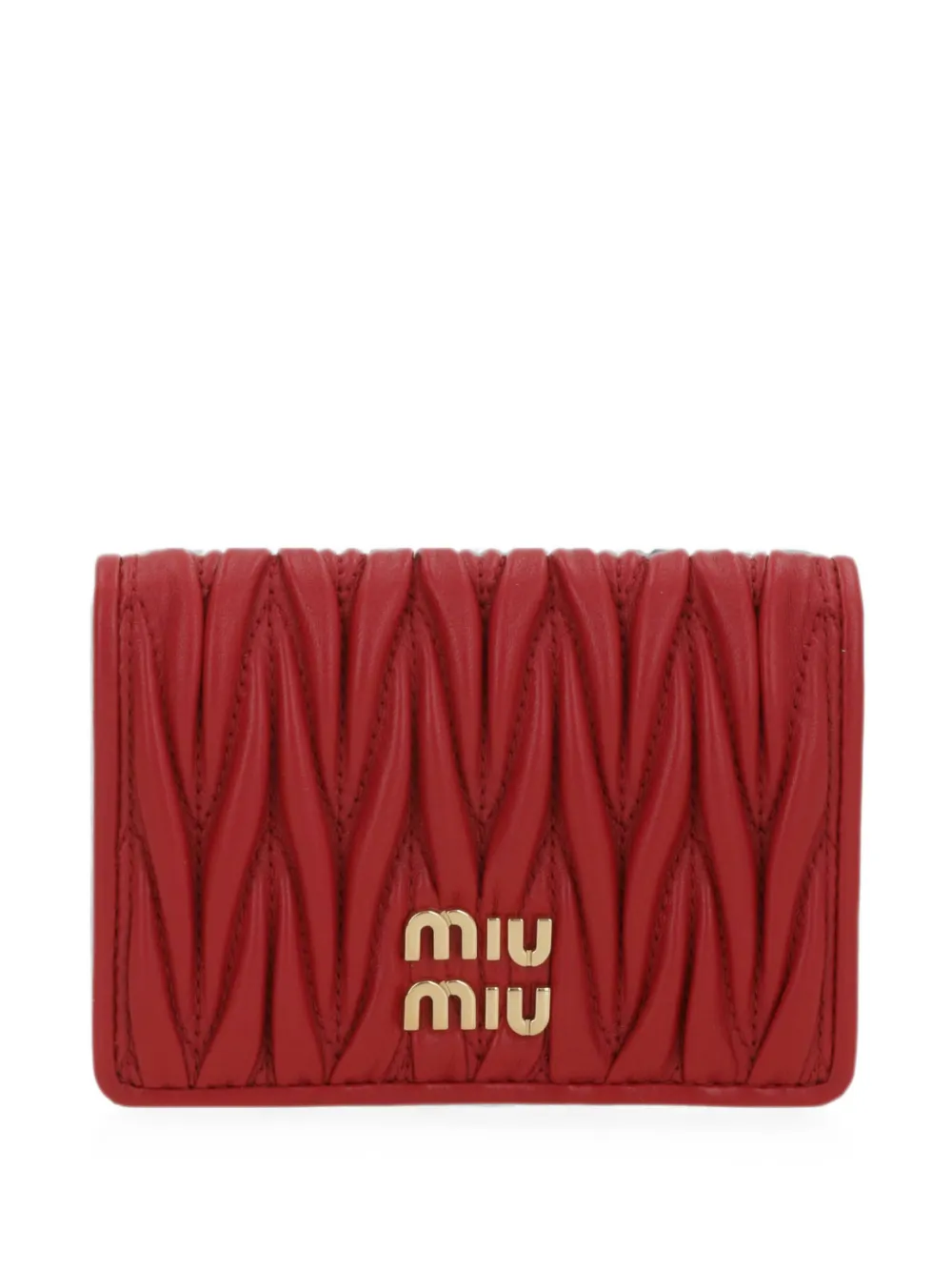Miu Miu Portafoglio in pelle matelassé - Rosso