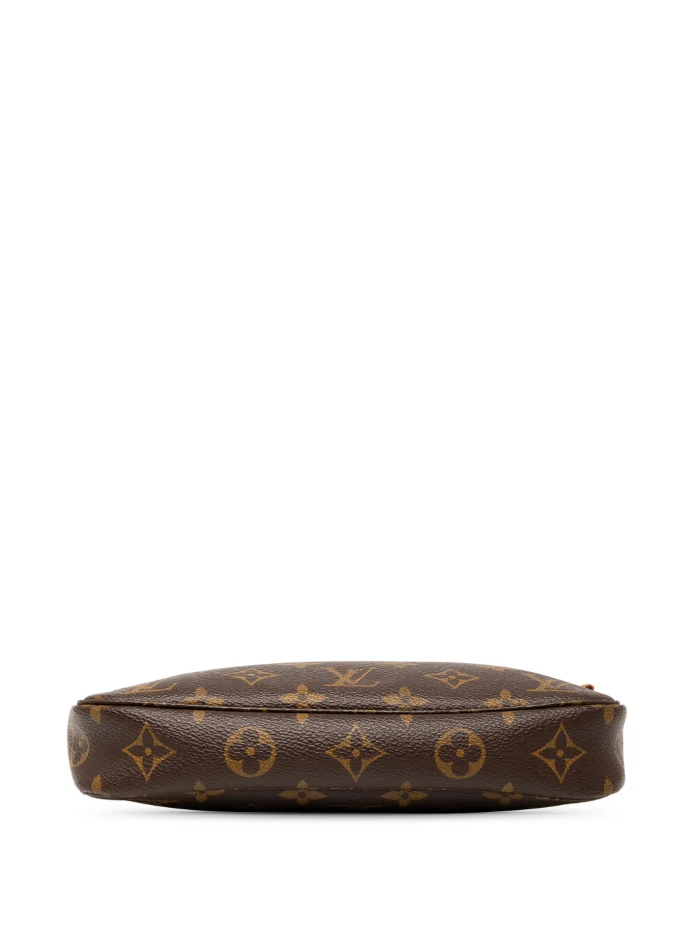 Pre-owned Louis Vuitton 2002 Monogram Pochette Accessoires Shoulder Bag In Brown