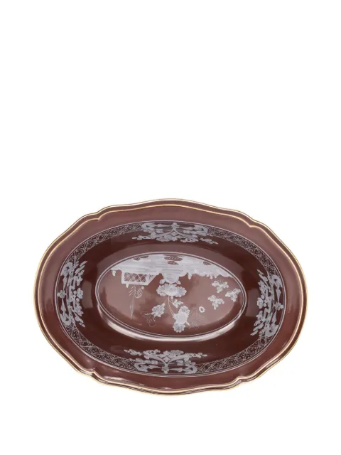 GINORI 1735 oval deep floral tray (25cm x 19cm)