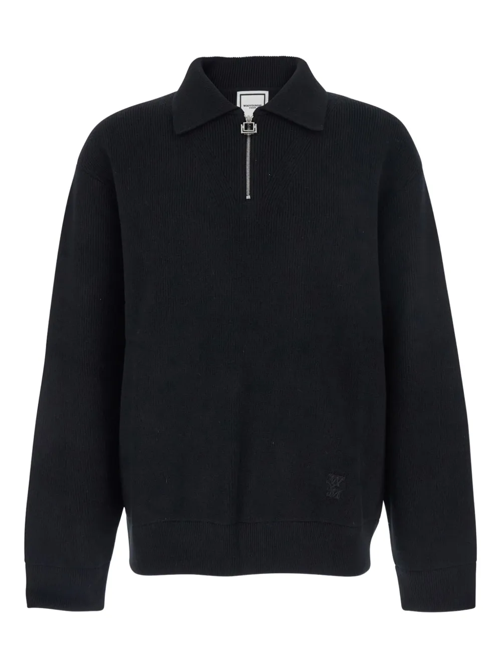 Wooyoungmi playera tipo polo con medio cierre | negro | Image 1