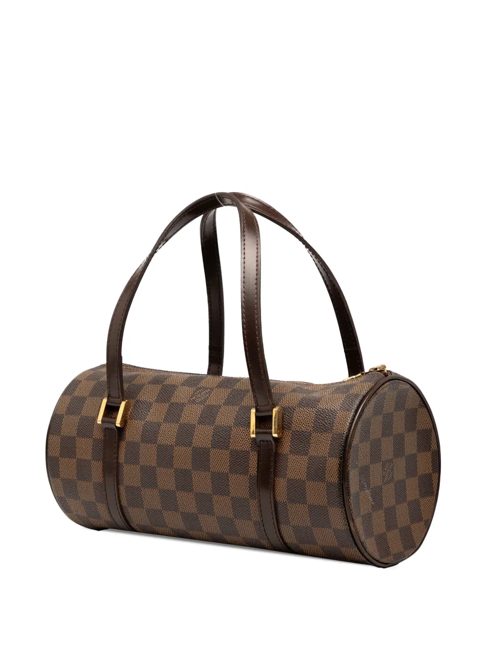 Pre-owned Louis Vuitton 2004 Damier Ebene Papillon 26 Handbag In Brown