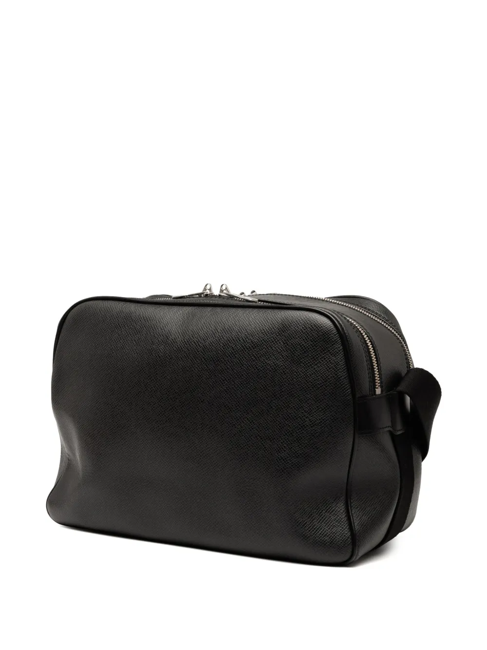 Pre-owned Louis Vuitton 2001 Taiga Reporter Pm Crossbody Bag In Black