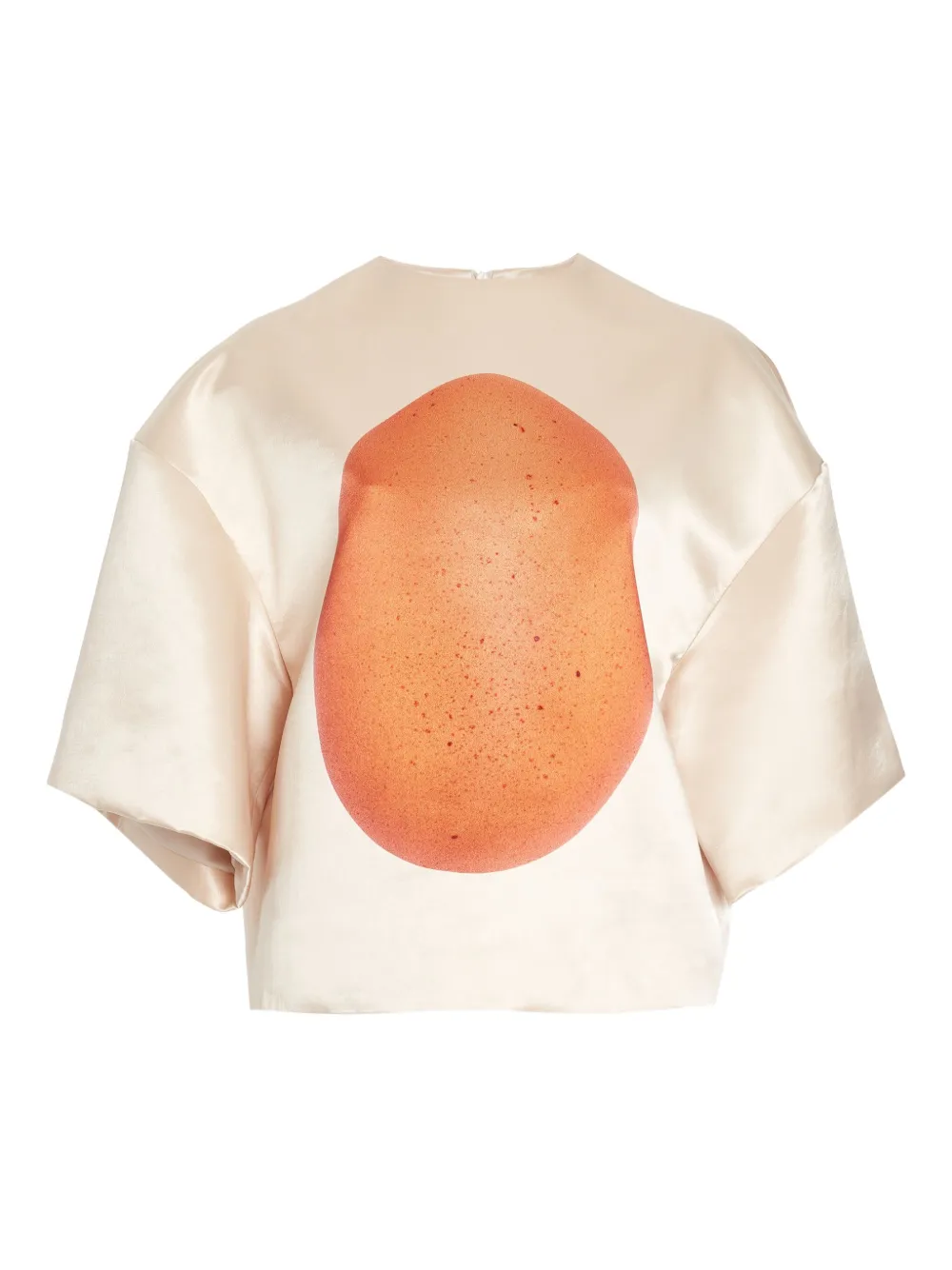A.w.a.k.e. Egg-print Blouse In Brown