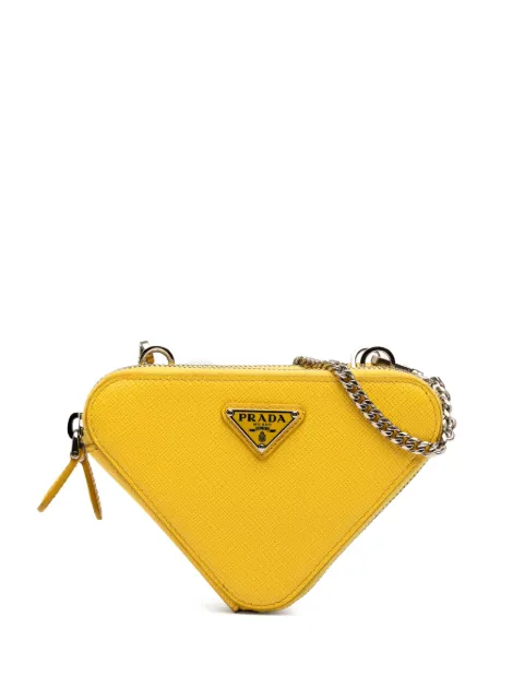 Prada Pre-Owned 2013-2025 Mini Saffiano Lux Double Triangle satchel