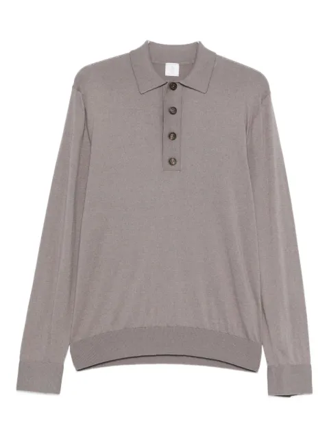 Eleventy fine-knit polo shirt