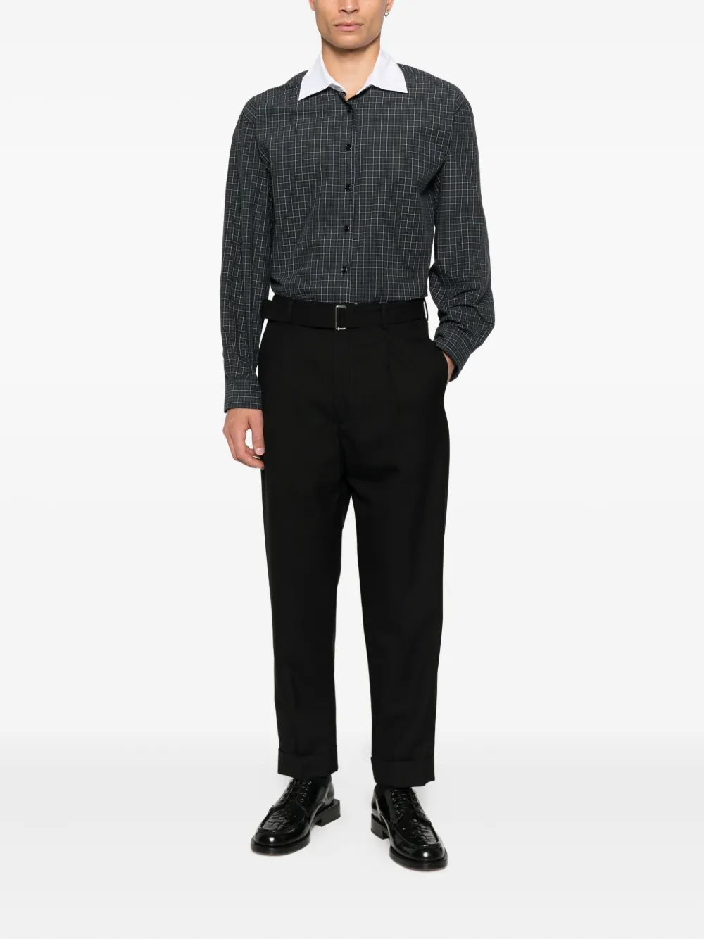 Officine Generale belted trousers - Zwart