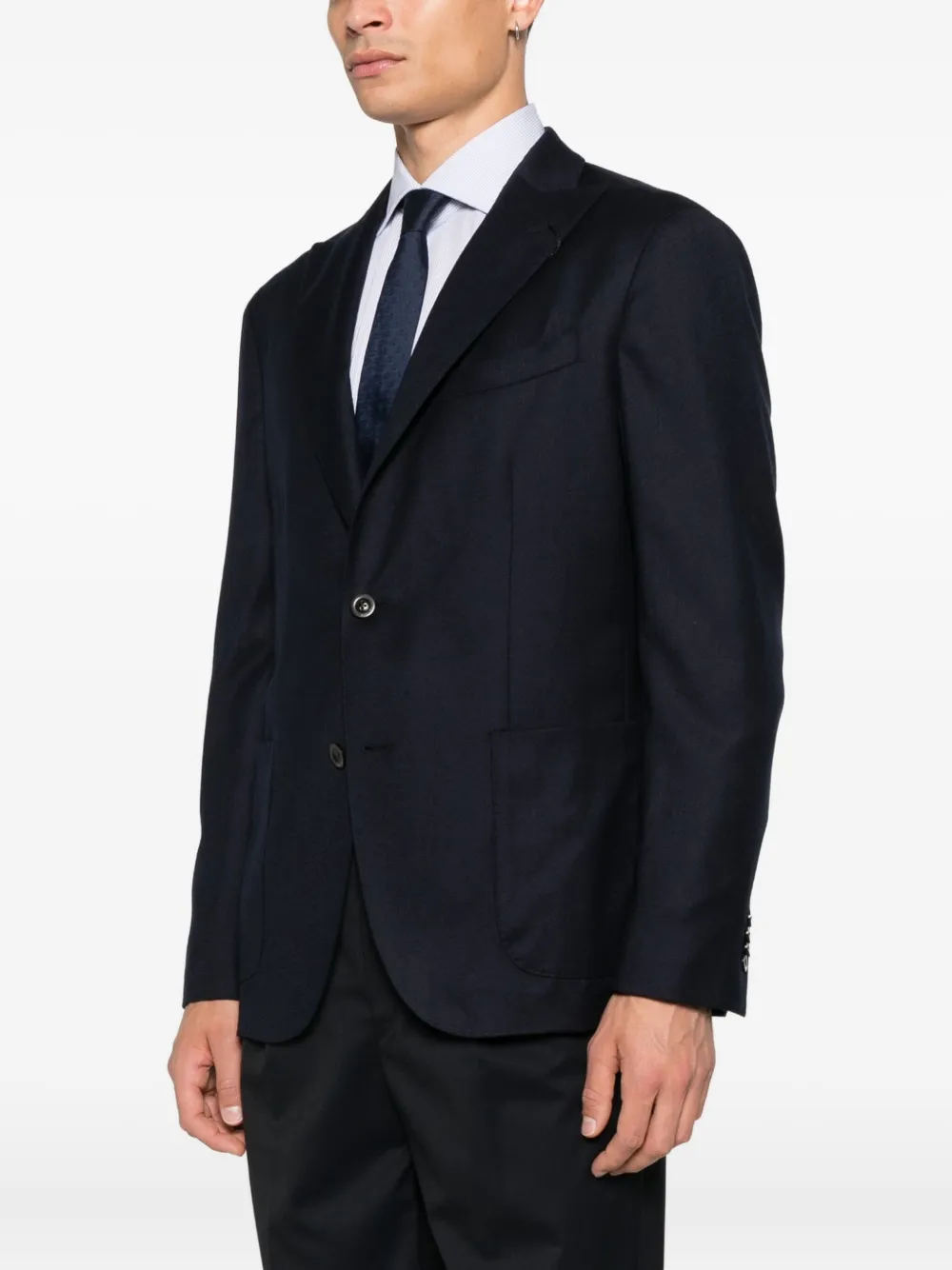 Boglioli Blazer met enkele rij knopen Blauw