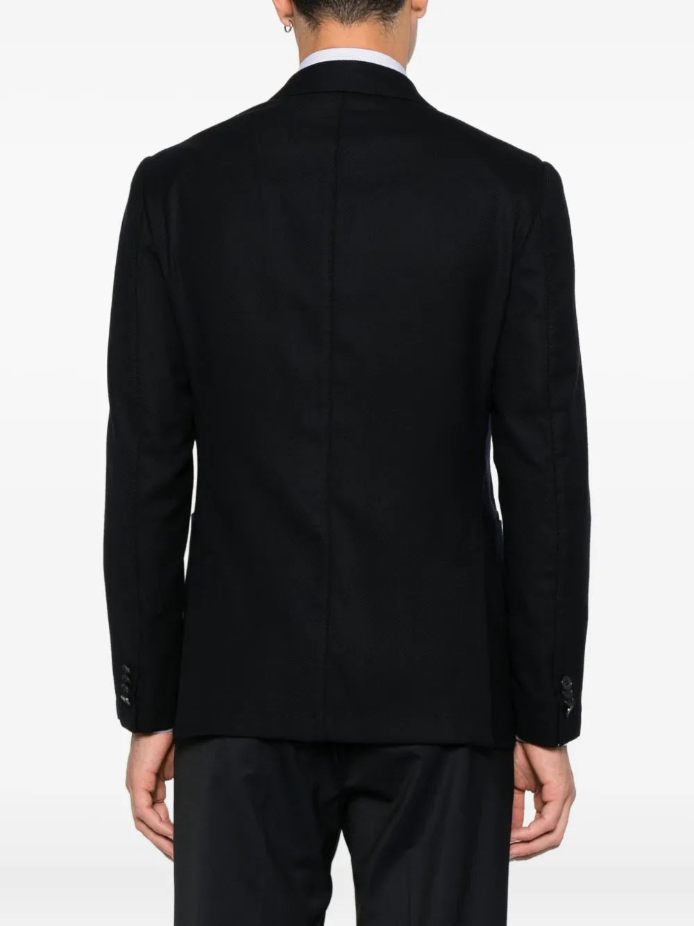 Zegna Blazer met enkele rij knopen Zwart