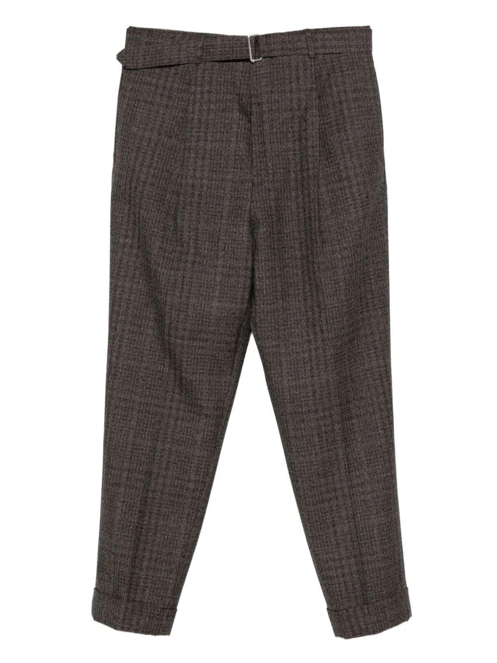Officine Generale belted check trousers | Brown | Image 1