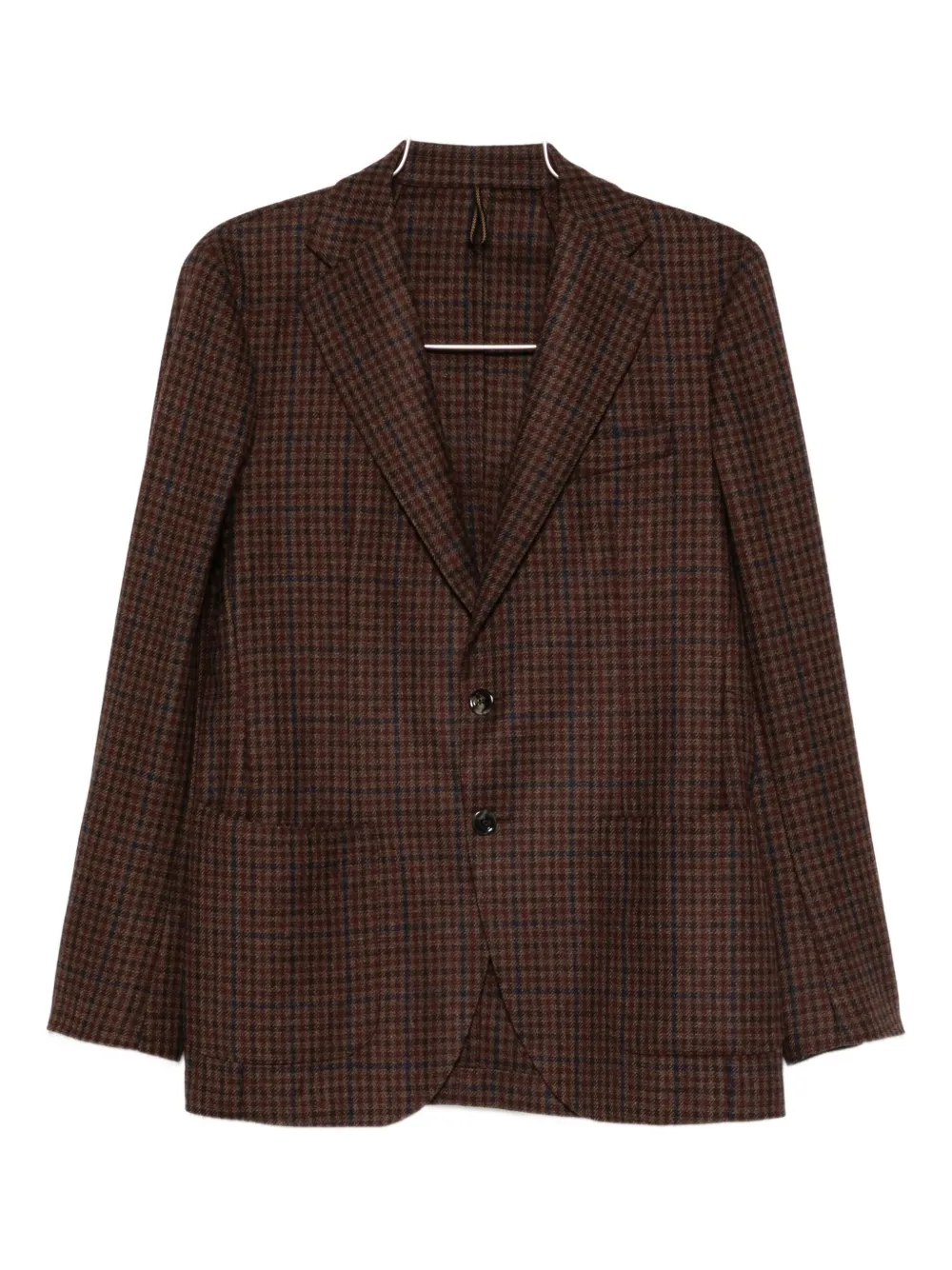 Dell'oglio check single-breasted blazer | Brown | Image 1