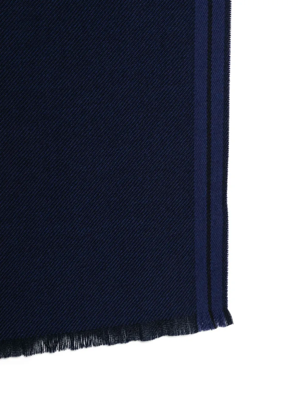 Zegna Gestreepte sjaal met franje Blauw