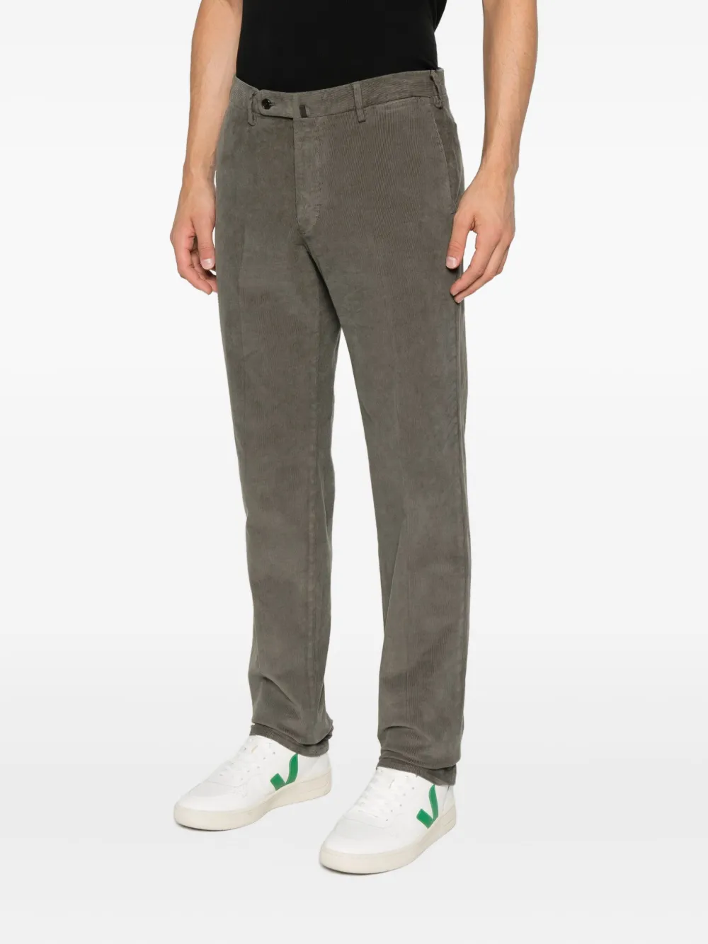 Incotex Ribfluwelen broek Bruin