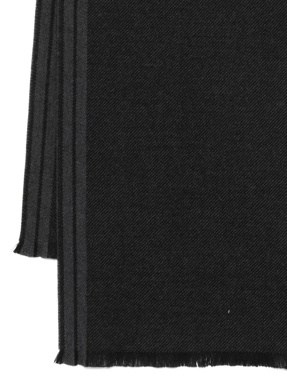 Zegna Sjaal met gestreepte afwerking Zwart