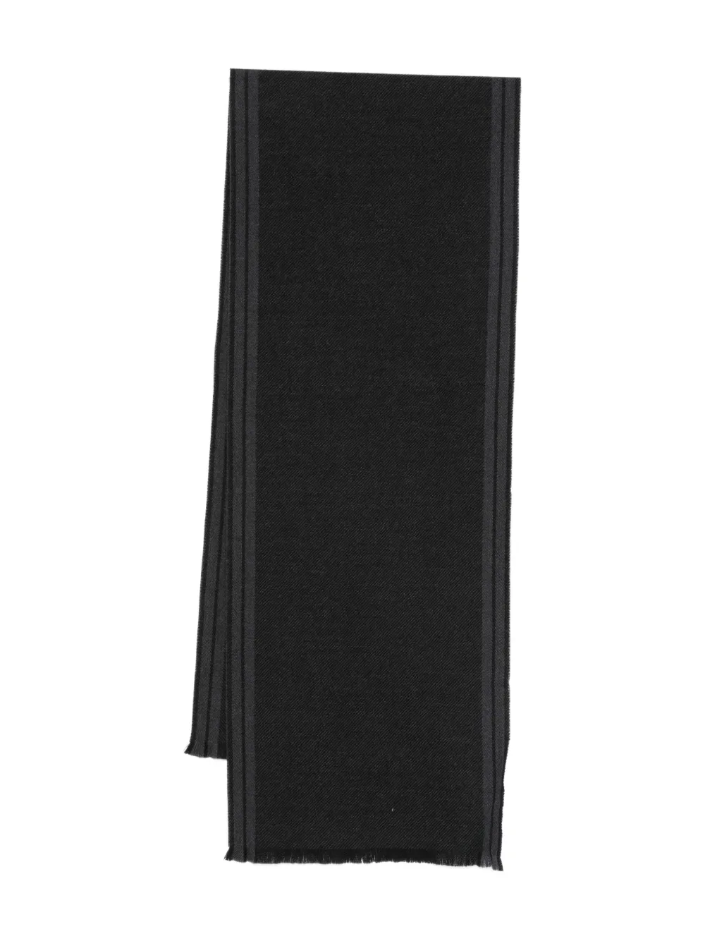 Zegna bufanda con ribete de rayas | negro | Image 1