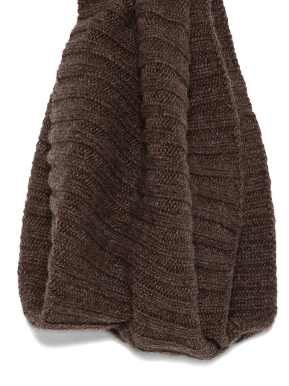 Dell'oglio Geribbelde sjaal Bruin