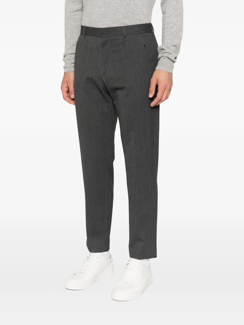 PT Torino Broek met riemlussen Grijs