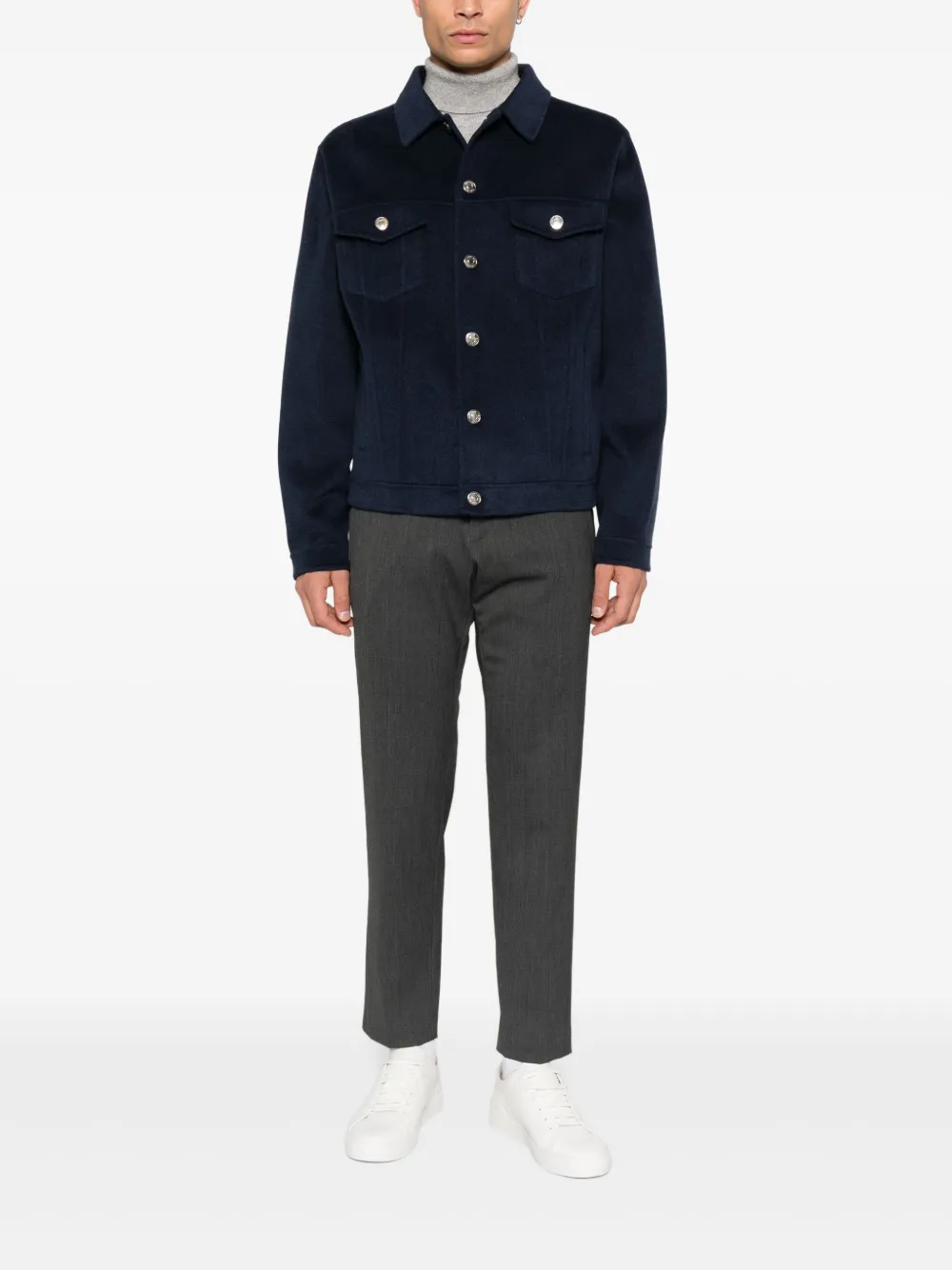 PT Torino belt loops-detail trousers - Grijs