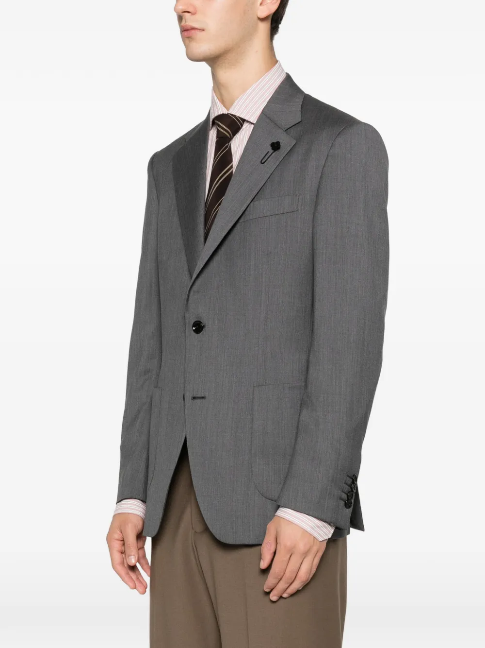 Lardini button-up blazer Grijs