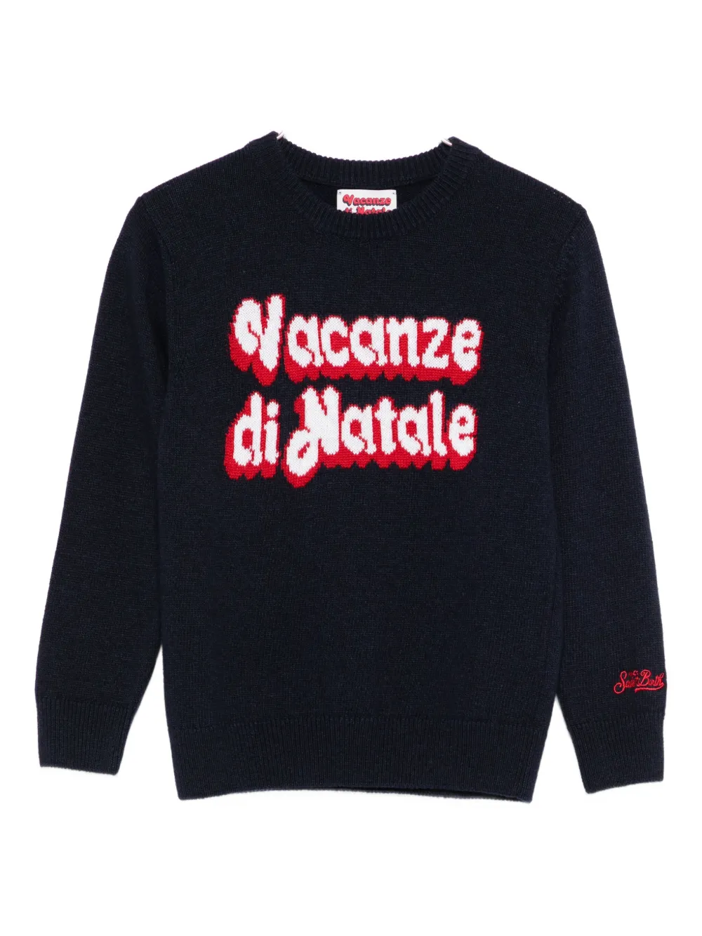MC2 Saint Barth Kids x Vacanze Di Natale Douglas intarsia sweater - Blu