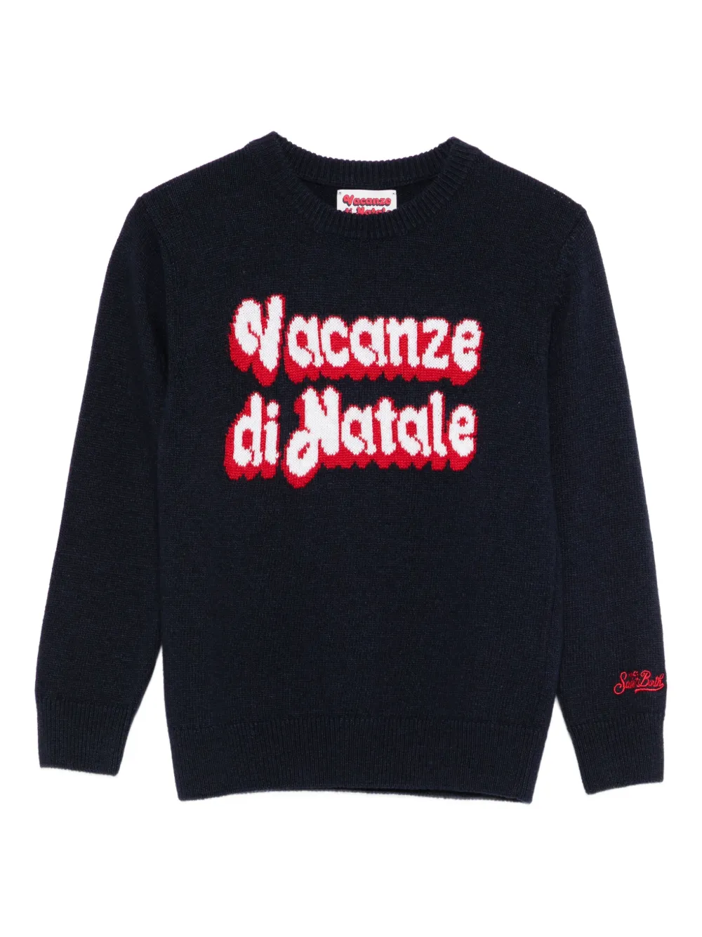 MC2 Saint Barth Kids x Vacanze Di Natale Douglas インターシャセーター - ブルー