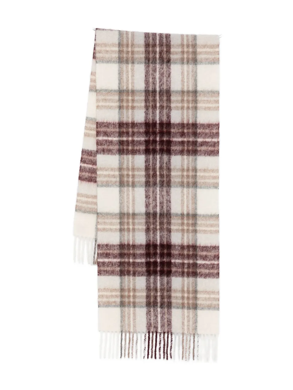 Eleventy plaid fringed scarf - Toni neutri