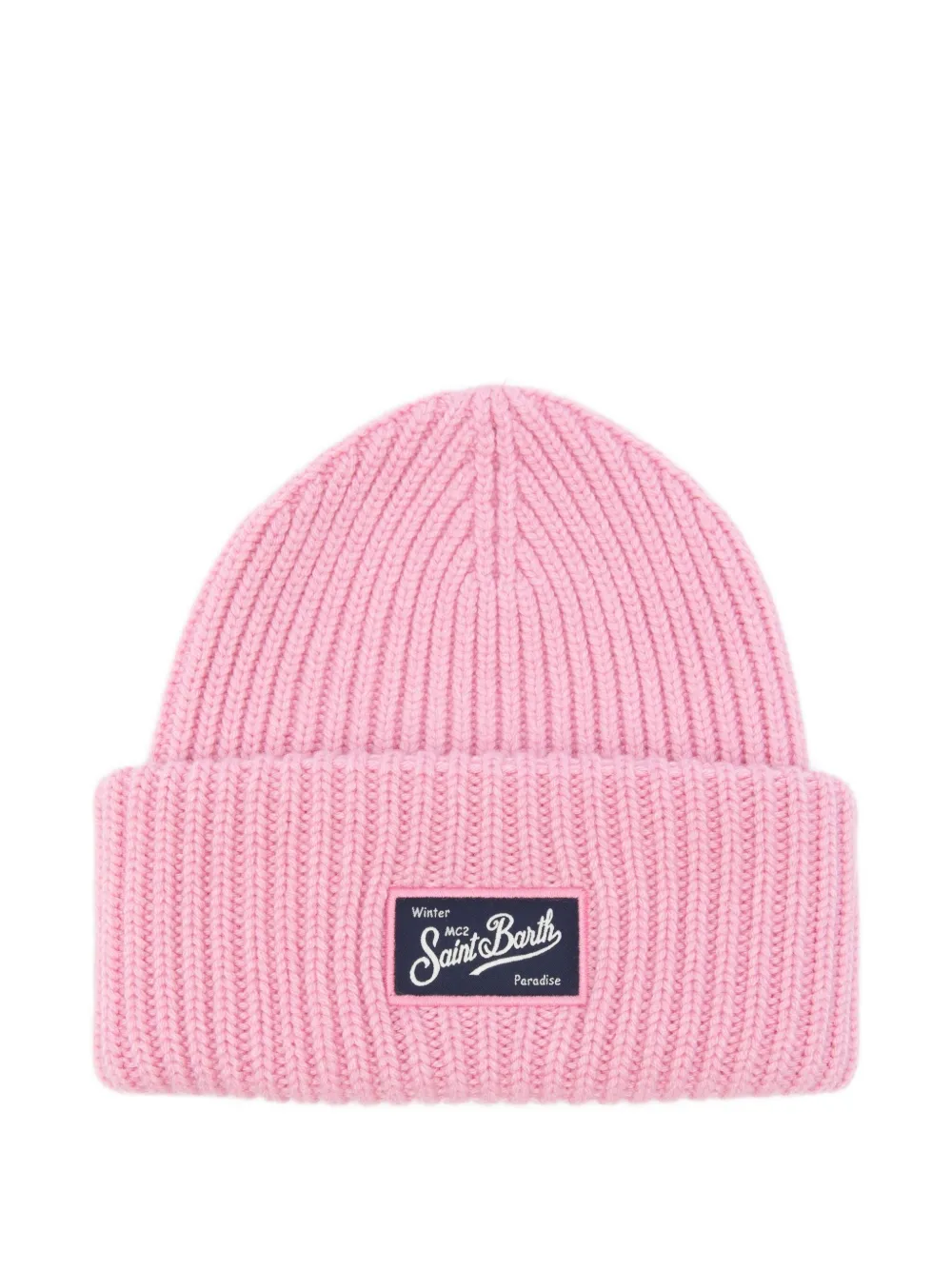 Mc2 Saint Barth Kids' Berry Jr Ribbed Beanie Hat In Pink