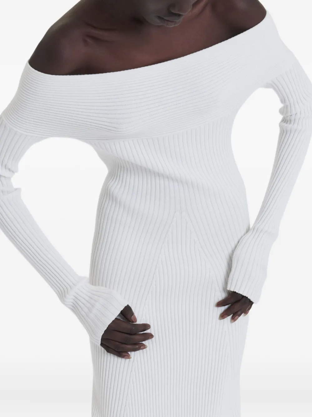 A.w.a.k.e. Off-shoulder Maxi Dress In White