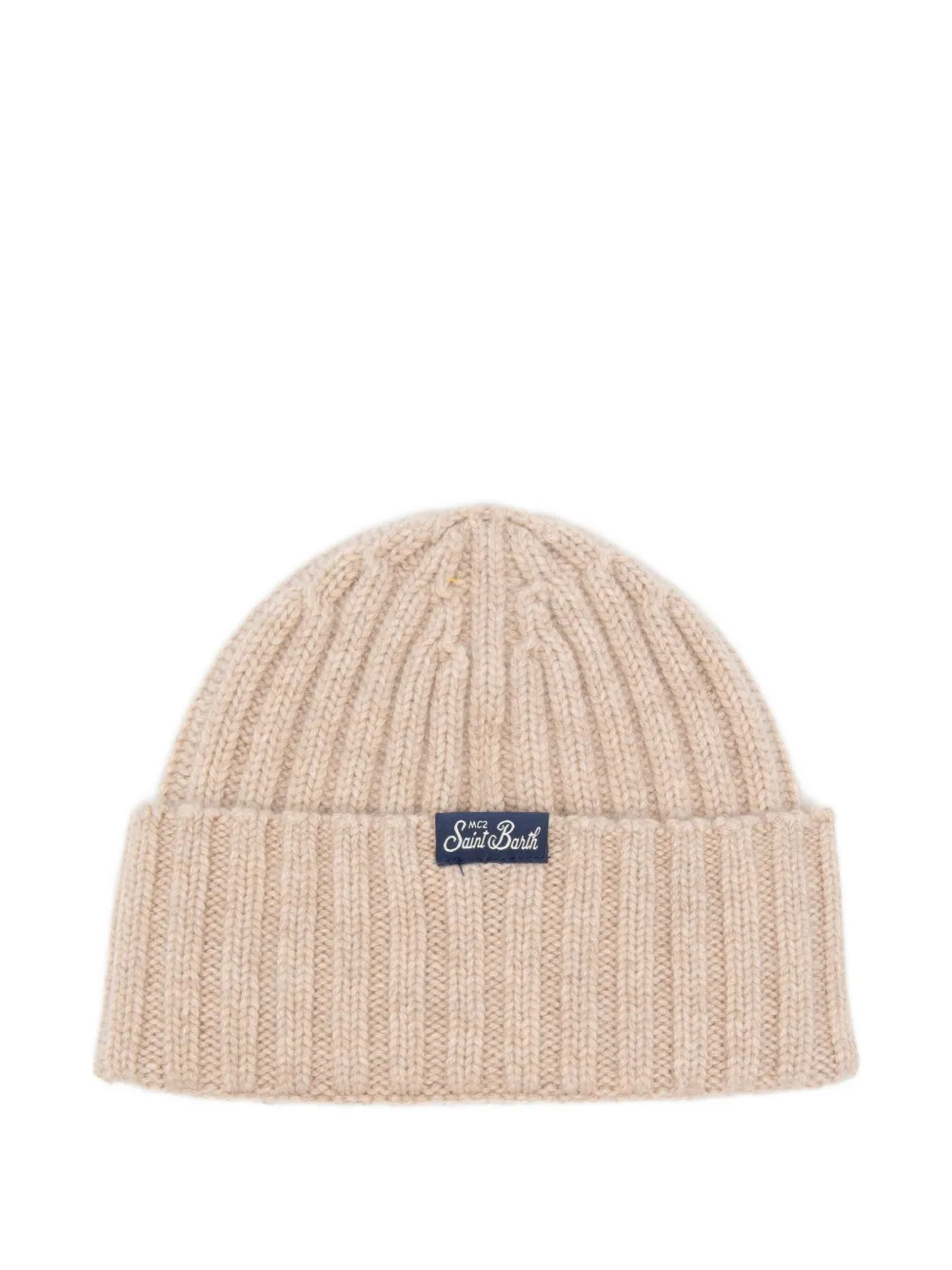 Mc2 Saint Barth Wengen W Jr Embroidered Beanie Hat In Neutral