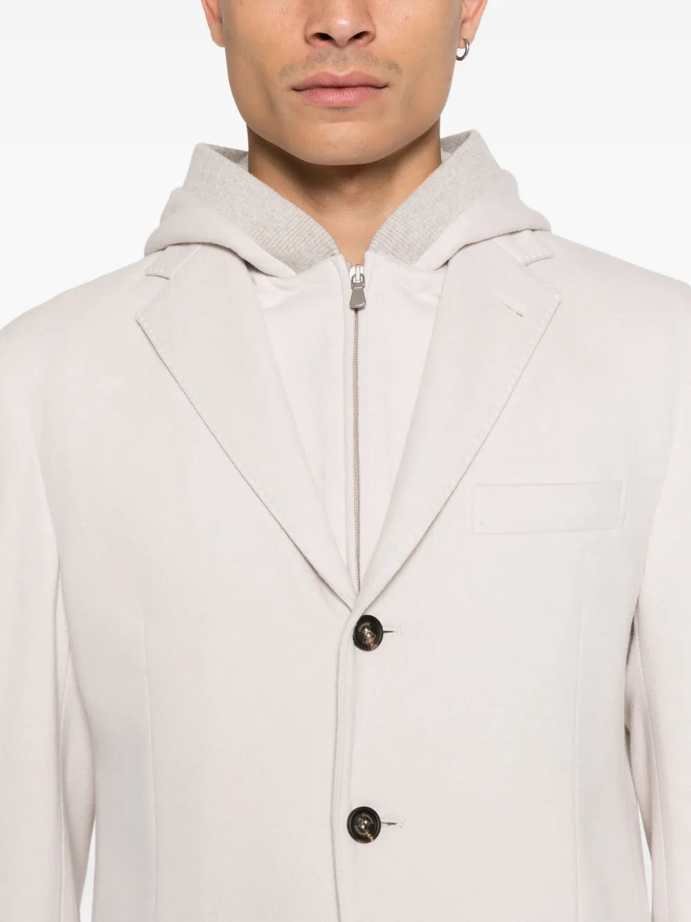 Eleventy Blazer met capuchon Beige