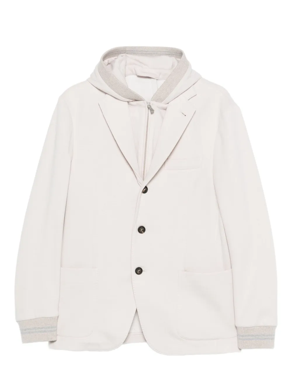 Eleventy hooded button blazer | Neutrals | Image 1