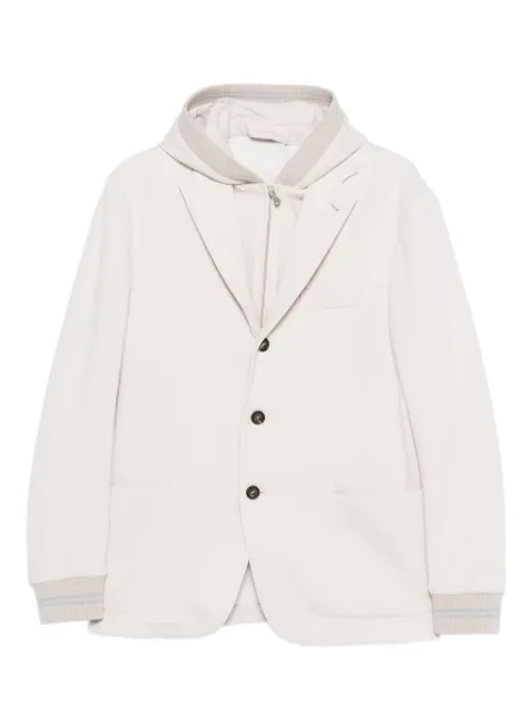 Eleventy hooded button blazer
