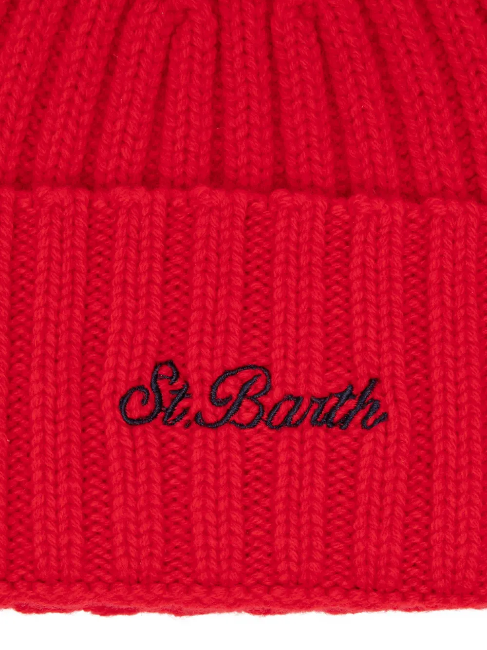 MC2 Saint Barth Kids Wengen Jr geribbelde muts Rood
