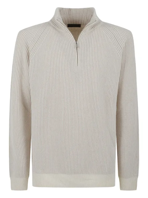 Incotex zip ribbed sweater