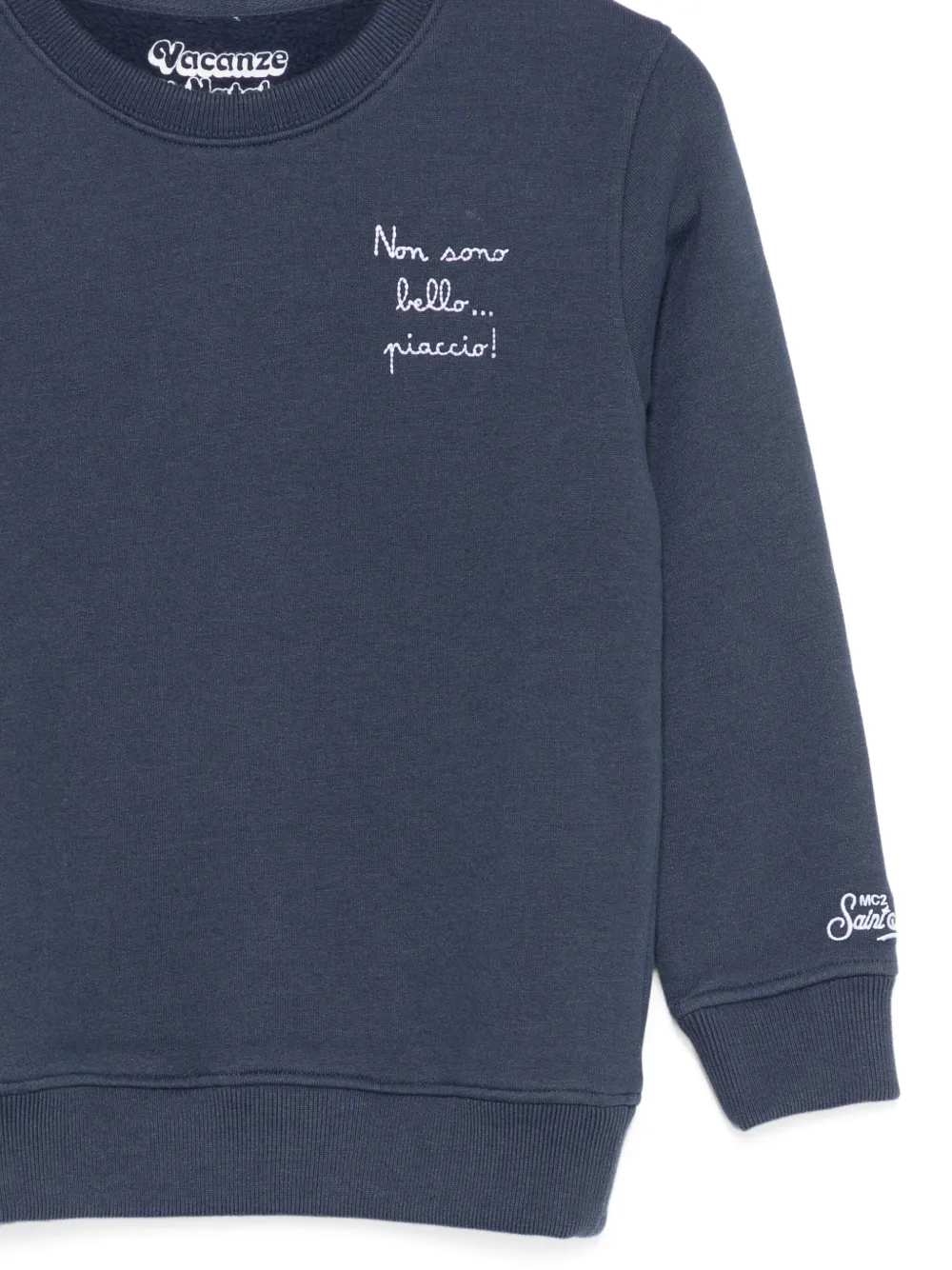MC2 Saint Barth Kids x Vacanze Di Natale Hutton sweater met borduurwerk Blauw